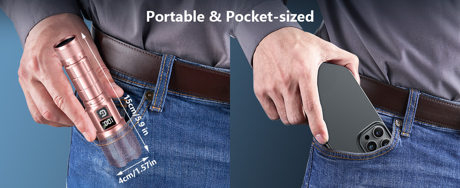 LED ліхтарик Gearlite, 6000 люмен, тактичний, з регулюванням фокусу, 3 режими, водонепроникний IP65, для кемпінгу, риболовлі, надзвичайних ситуацій, походів (рожевий)