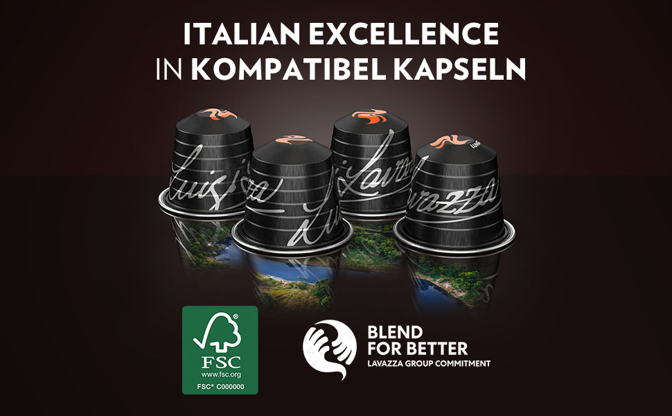 Кава в капсулах Lavazza Espresso Maestro Lungo Intenso для Nespresso Original, 100 шт, нотки какао та карамелі, інтенсивність 8/13