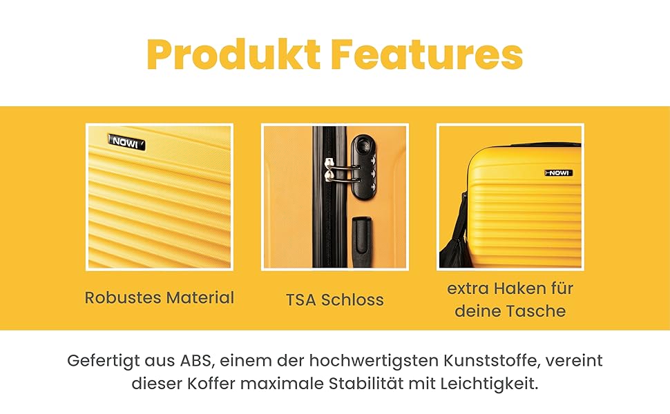 NOWI® Валіза-кофр для ручної поклажі 55x40x20 см, 34л, зелений, підходить для Ryanair, Lufthansa та інших авіакомпаній