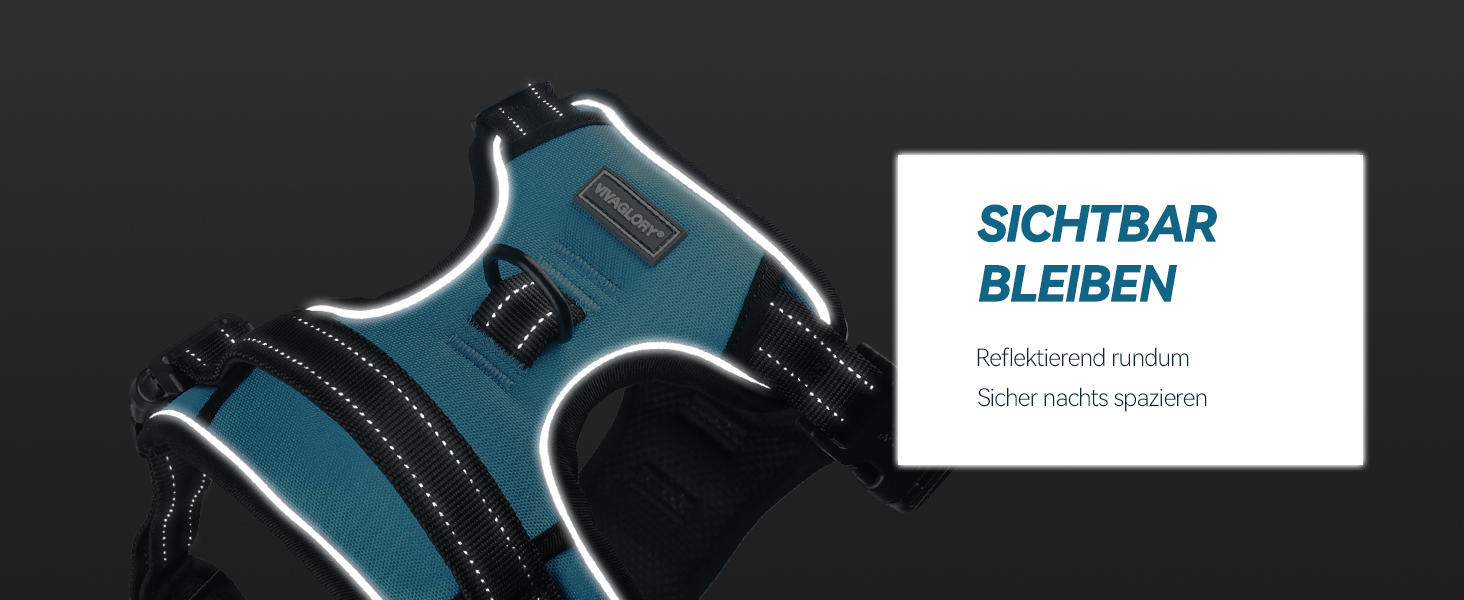 Шлейка для собак VIVAGLORY Easefit, анти-тяга, з ручкою, для тренувань та прогулянок, з м'якою підкладкою, не тягне, захист від вислизання, чорна, M (51-74 см обхват грудної клітки)