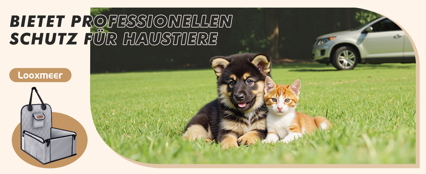 Автокрісло для собак: стабільне, водонепроникне, з підсиленими стінками та ременями безпеки, сіре