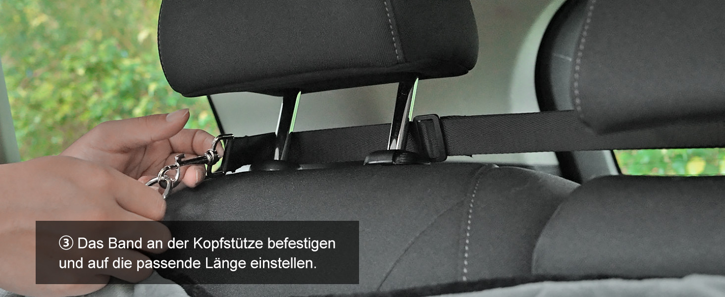 Автокрісло для собак середніх порід (до 23 кг) або 2 маленьких собак, знімний дизайн, м'яке крісло, страхувальний поводок, чорний/сірий, розмір M