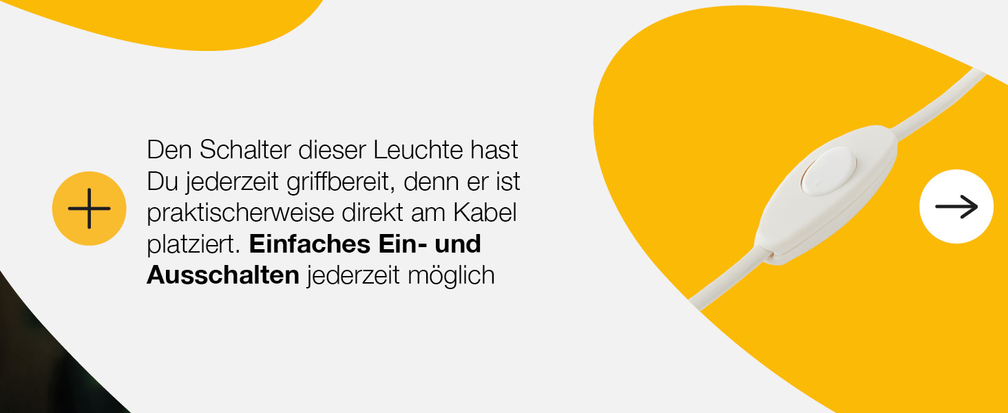 BRILLIANT Primo: стильна настільна лампа з тканинним абажуром – маленька лампа для нічного столика, спальні та вітальні – патрон E14 та вимикач – білий