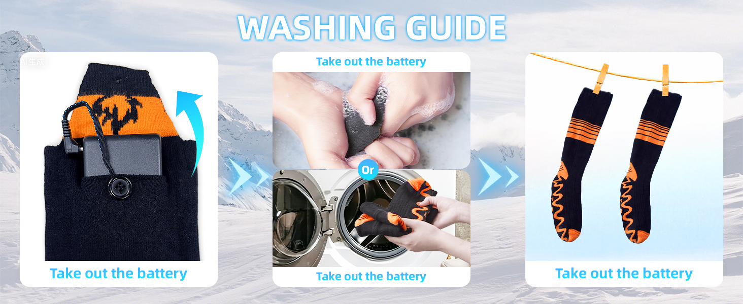 Електричні гріючі шкарпетки з акумулятором 6000mAh та керуванням через додаток, 4 режими нагріву, для чоловіків та жінок, для активного відпочинку: катання на лижах, кемпінг, піші прогулянки, м'які та зручні