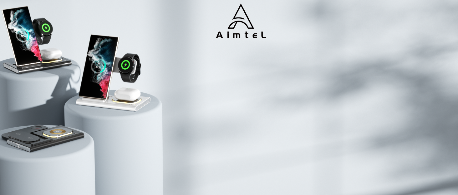 Бездротовий зарядний пристрій Aimtel 3-в-1: Samsung, Galaxy Z Fold/Flip/S серії, Galaxy Watch, Buds - Чорний