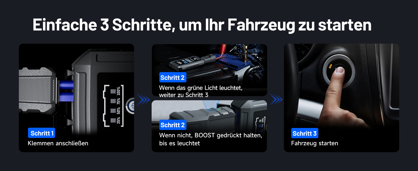 Powerbank TOPDON JS3000 для запуску двигуна, 24000mAh, 12V, для бензинових та дизельних двигунів до 9.0L та 7.0L