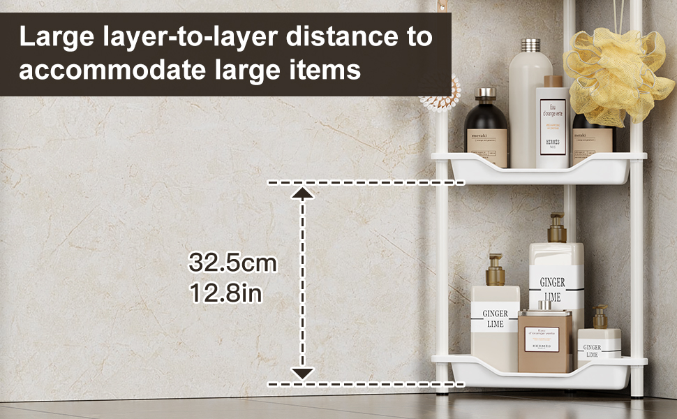 Набір з 4 кутових поличок для душу Orimade, нержавіюча сталь, чорний