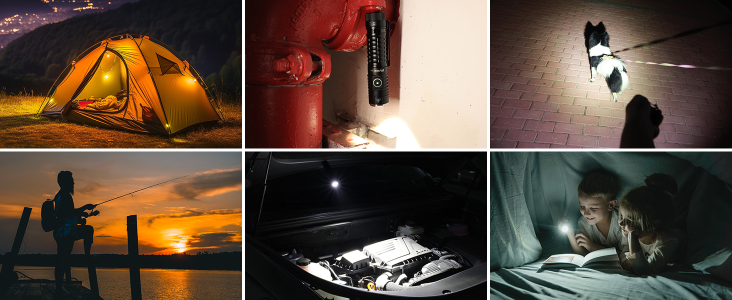 Wurkkos TS22 LED ліхтарик XHP70.3, 4800 люмен, водонепроникний тактичний ліхтарик з 6 режимами, CRI90, 5000K (зелений)