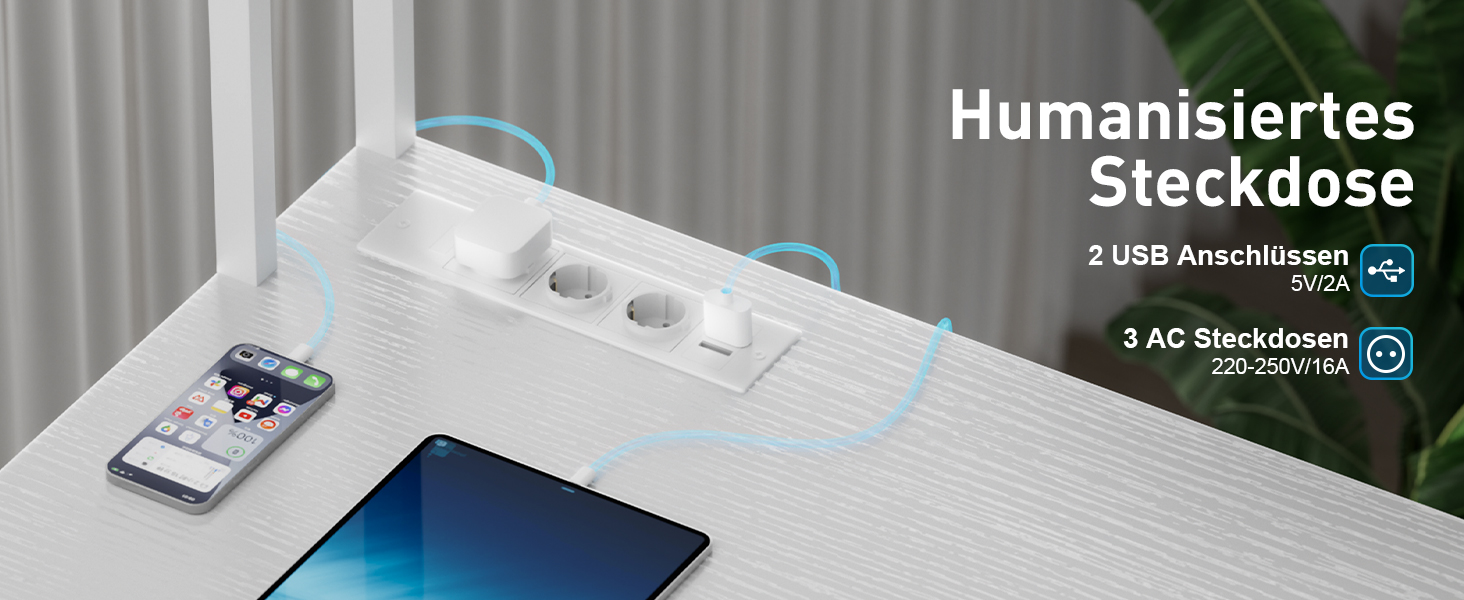 Ігровий стіл кутовий 150x100 см з 3 розетками та 2 USB, зворотний, з LED підсвічуванням, з ящиками та підставкою для монітора. Білий кутовий ігровий комп'ютерний стіл 170x100 см.