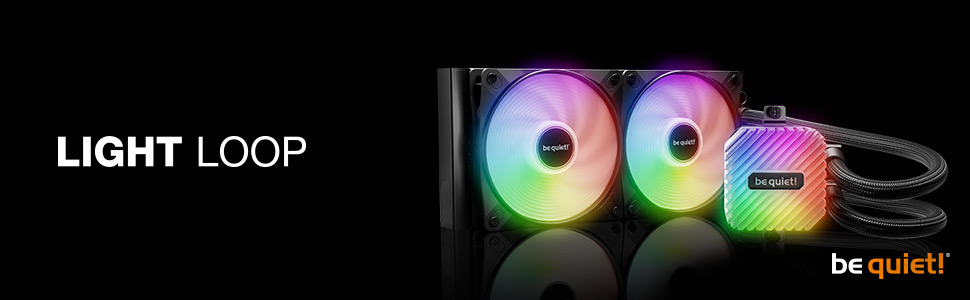 Система водяного охолодження be quiet! Light Loop 360mm Black для розгіну, 3x вентилятори Light Wings LX 120mm PWM ARGB, стильний водоблок з ARGB-PWM хабом, висока продуктивність