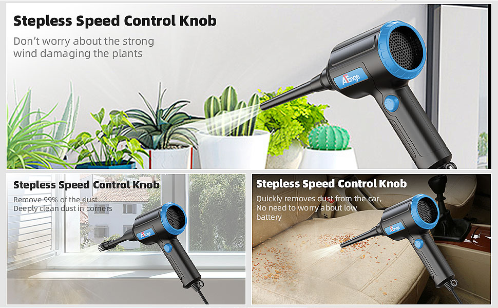 Електричний пилосос для пилу ATENGEUS 500W з регулюванням швидкості для ноутбука, ПК, офісної техніки та диванів