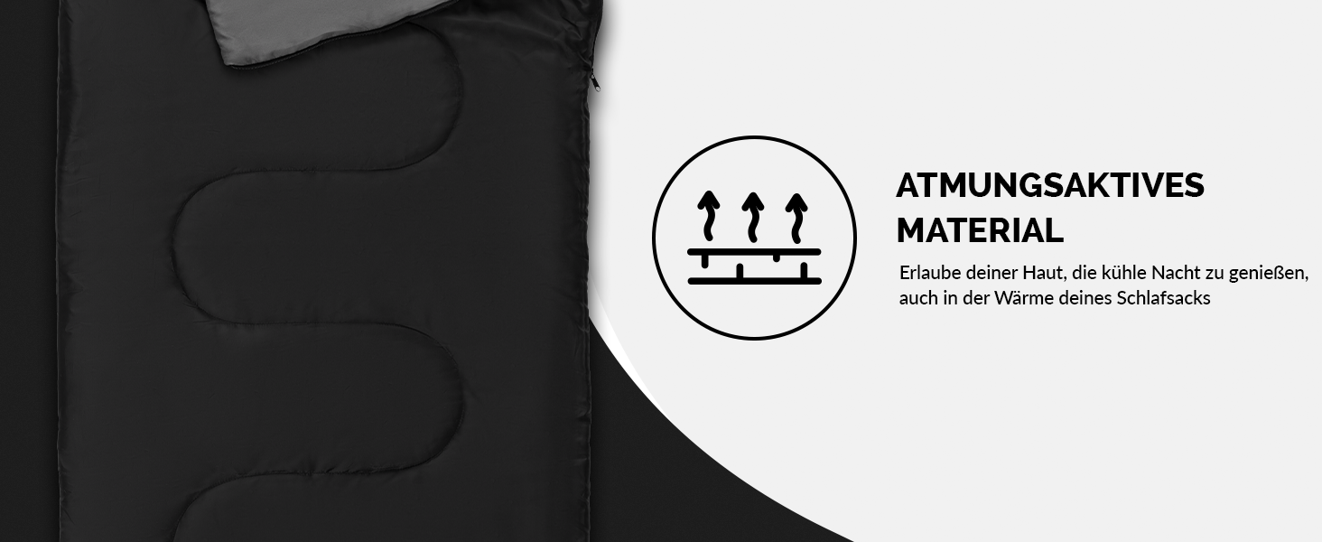 Montaray® Sleeping Bag with Hood -3°C - Outdoor Winter & Summer Sleeping Bag for Men & Women - 3-4 Season, Hut Sleeping Bag (75 x 220 cm)