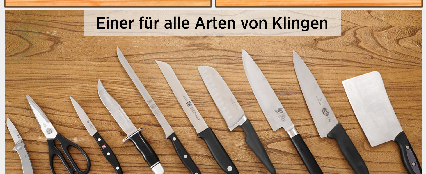SHARPAL 191H - ручний точило для ножів з 3 ступенями, професійне, з присоскою. Підходить для ножів з прямим та хвилястим лезом