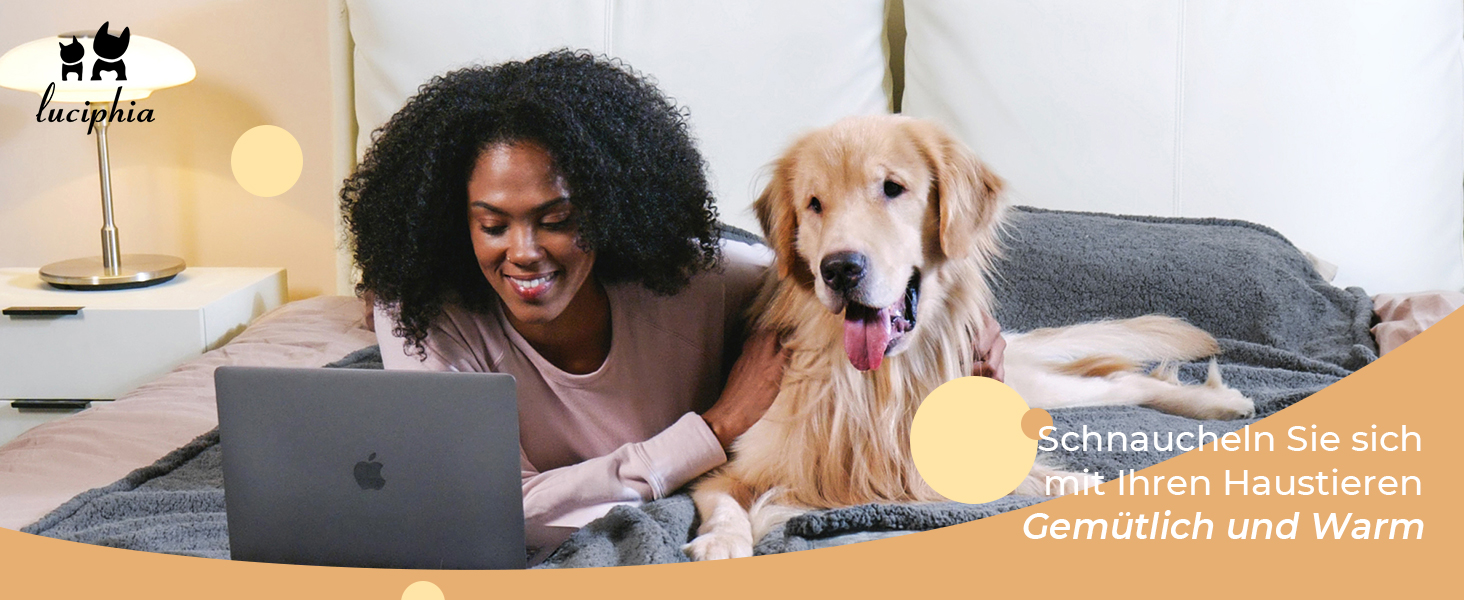 Водонепроникний коврик для собак Luciphia, миючий, для собак, котів, цуценят, м'який флісовий коврик з Sherpa, середнього та великого розміру для ліжка, дивана, софи, (102 * 145cm) (145 * 165cm), сірий в клітинку