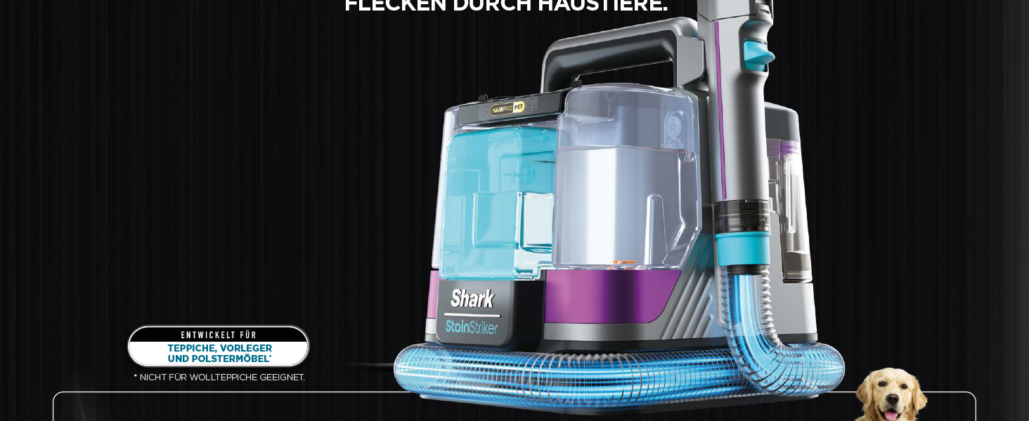 Shark HX100EUCP StainStriker HairPro Pet: портативний пилосос для видалення плям та шерсті тварин