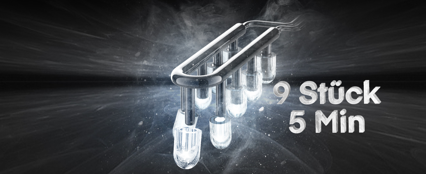 Машина для приготування льоду FOHERE, 14 кг/24 год, 9 кубиків за 5 хвилин, самоочисна, з лопаткою та кошиком, 2 розміри кубиків, для дому/офісу/бару/RV