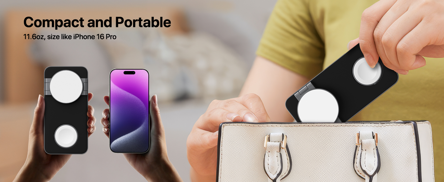 Бездротовий зарядний пристрій 3-в-1 MagSafe для iPhone, Apple Watch та AirPods Pro (Монохромний)