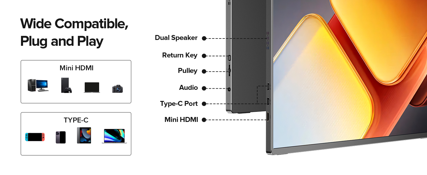 Портативний монітор UPERFECT 4K UHD 16