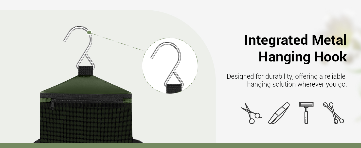 Сумка для туалетних речей Maliton: велика, водонепроникна, з 4 відділеннями | Косметичка для подорожей, спорту, плавання | Складана, компактна (Qlive-green)