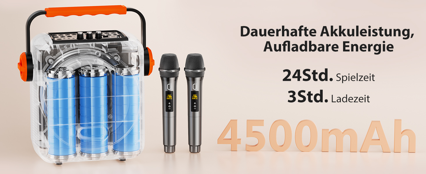 Машина караоке з 2 бездротовими мікрофонами, портативна Bluetooth 5.3 караоке-система, динамік з RGB-підсвічуванням, караоке-система для дому та вечірок, модель S66-new