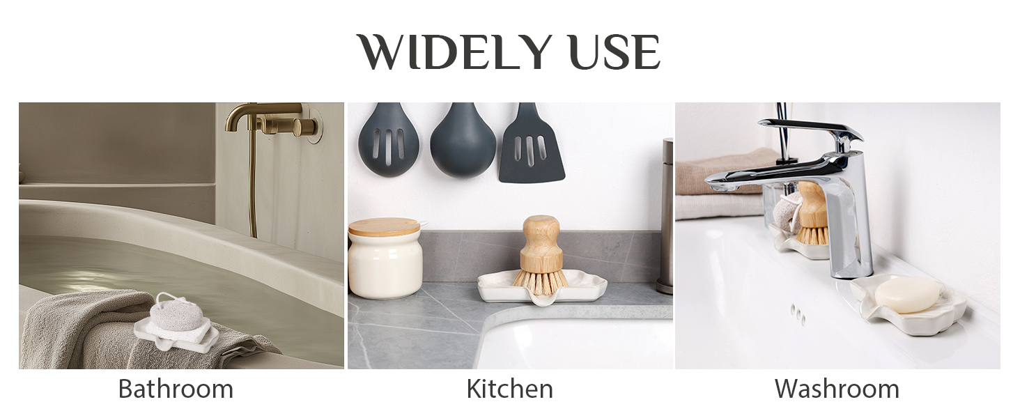 Керамічна мильниця з піддоном Antis's Home, зелена, для ванної кімнати, душа та умивальника, сучасний дизайн