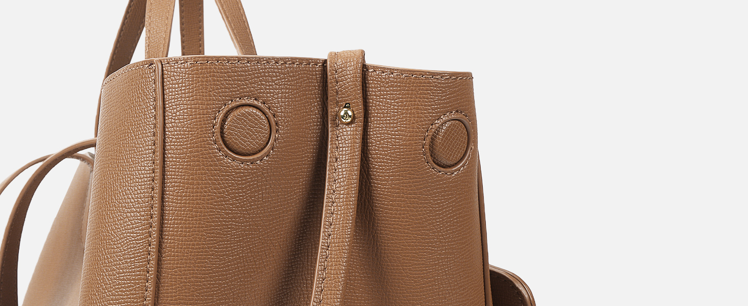 Велика жіноча сумка-шопер TIAASTAP зі штучної шкіри, елегантна сумка на плече для університету, покупок, подорожей, колір верблюжий