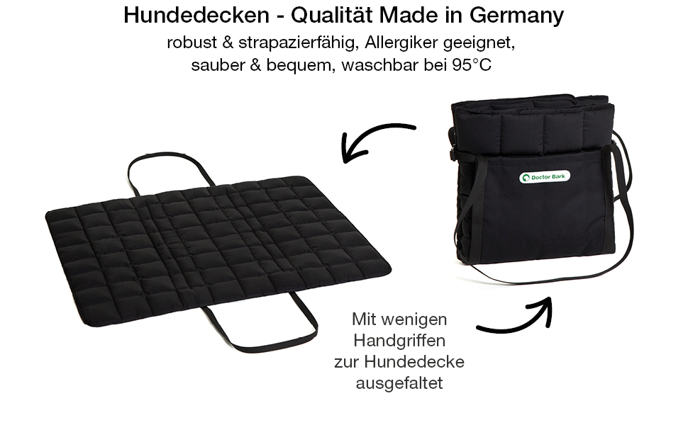 Сумка для подорожей з собакою Doctor Bark, зручна ковдра, підходить для алергіків, прання при 95°C, розмір X-Large, чорний колір