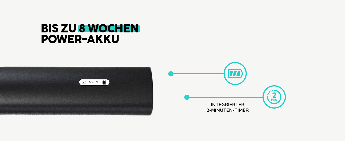 Електрична зубна щітка happybrush Eco Vibe 3+ (Чорна) - Ультразвукова, 8 тижнів роботи від акумулятора, 2 роки гарантії