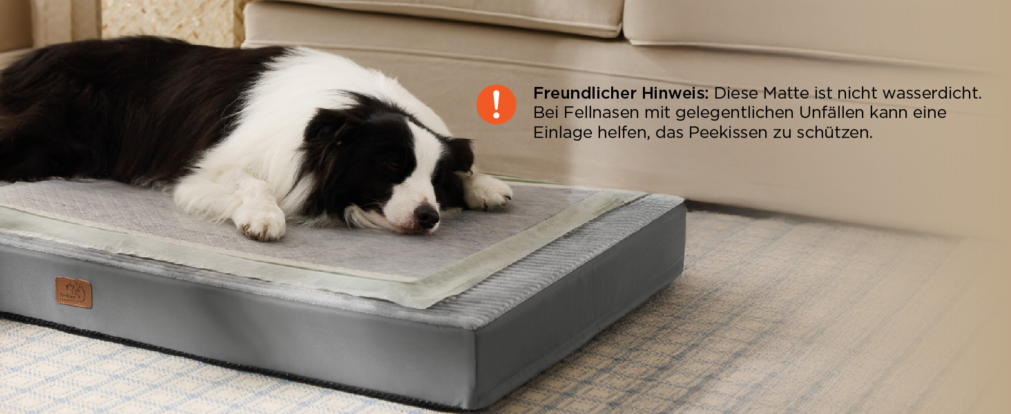 Крісло-ліжко для собак середніх порід BEDSURE - 89x56x7 см. Комфортне килим для собак з антиковзною основою та знімним, пральним чохлом. Матрац для собак з піною 