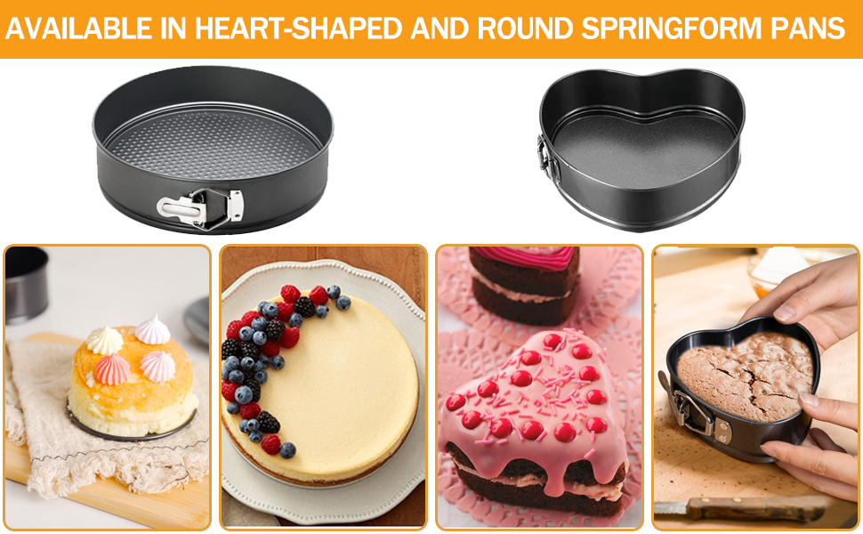 Форма для випічки Springform 22 см з плоским дном, кругла, з антипригарним покриттям, чорна