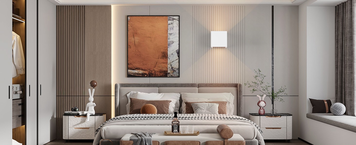LED-вологостійке настінне світильник K-Bright 7W з регульованим світловим променем, 3000K, тепле біле світло, IP65, для внутрішнього та зовнішнього використання