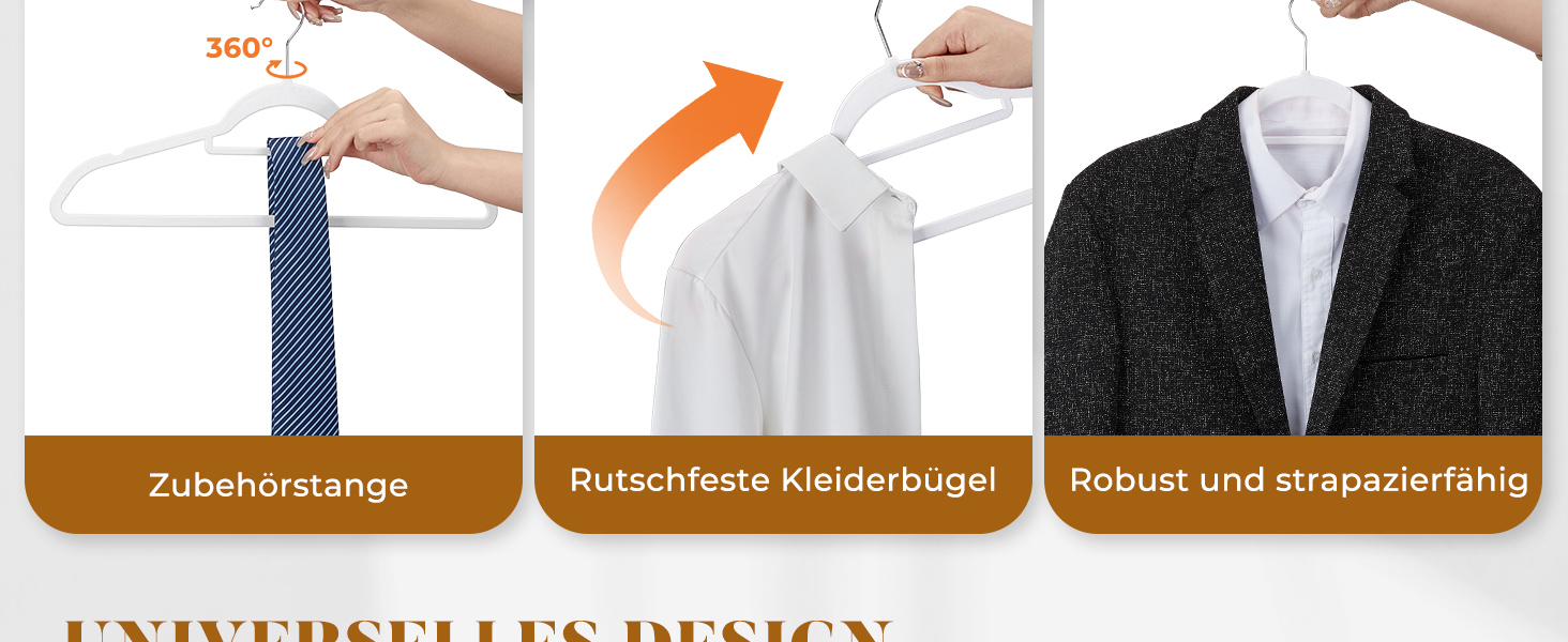 Набір вешалок для одягу House Day, 30 шт., велюрові, преміум-якість, обертаються на 360°, для сорочок, костюмів, светрів, штанів