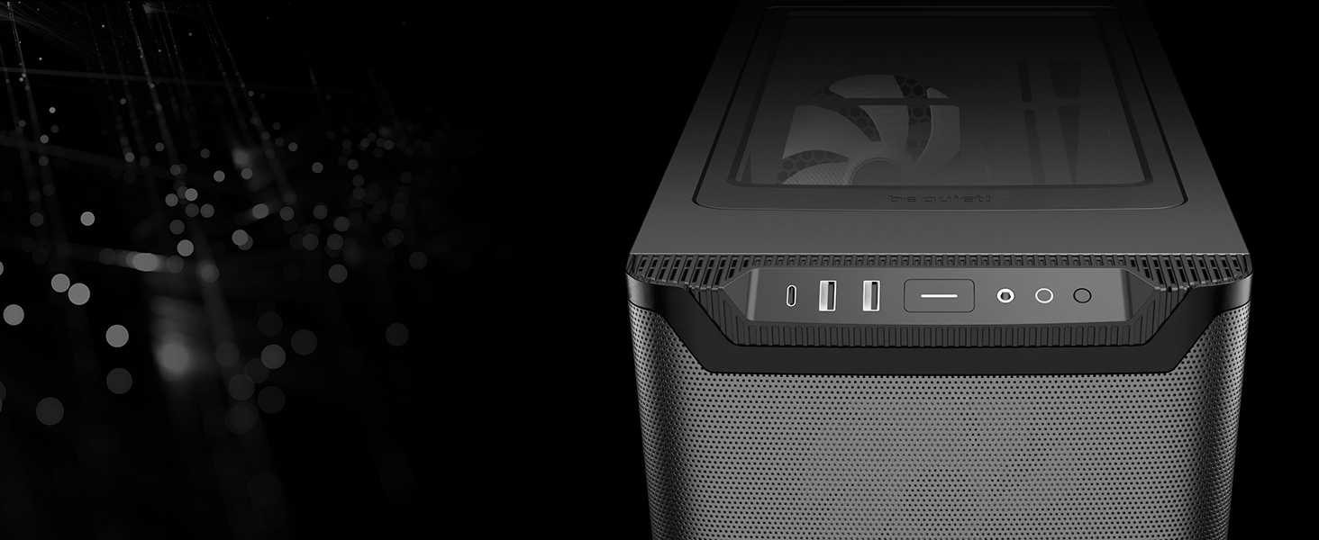 Корпус для ПК be quiet! Pure Base 501 LX (чорний) з 2 вентиляторами Pure Wings 3 140mm PWM, USB 3.2 Gen 2 Type-C, підтримкою вертикальної установки відеокарти