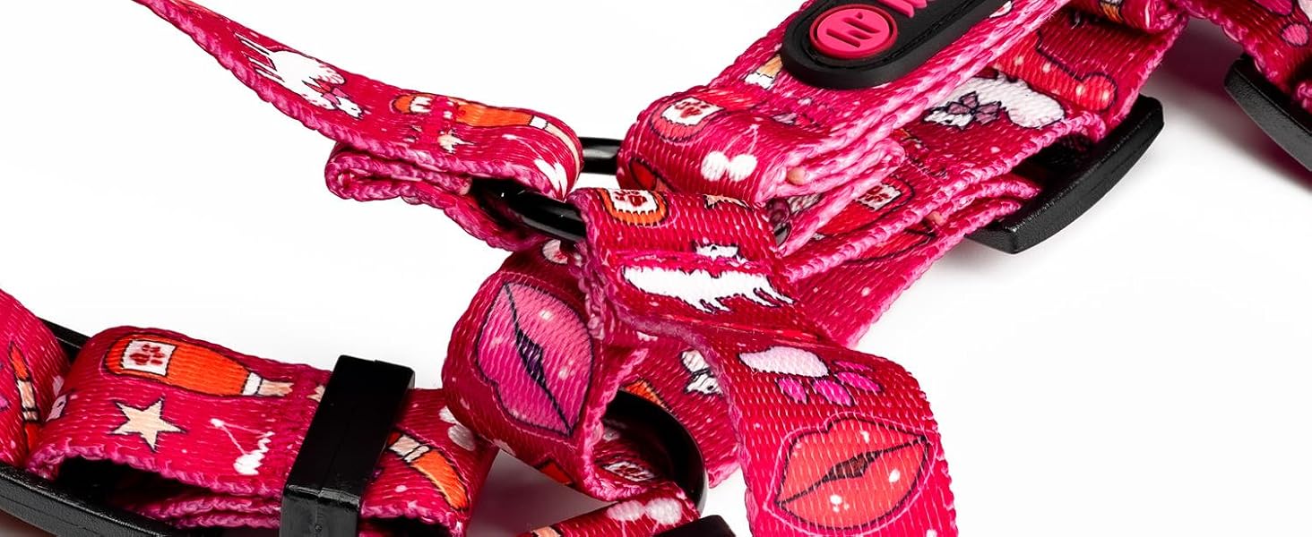 Шлейка для собак середніх порід Champagne Kiss M: регульована, не вбирає вологу, з контролем, легка