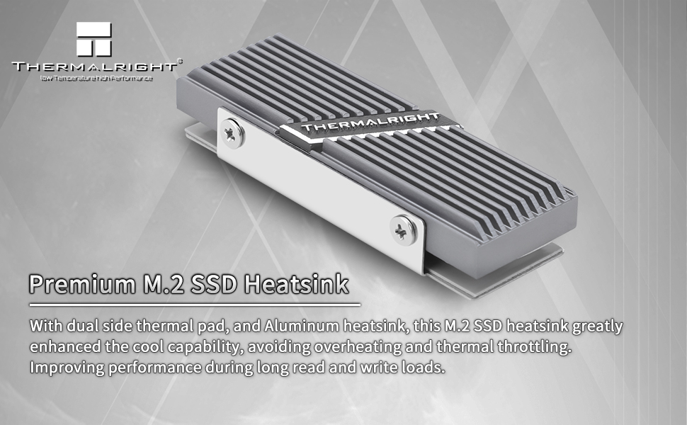 Радіатор охолодження SSD Thermalright TR-M.2 2280 для M.2 NVMe SSD, 13 мм, з теплопровідною пастою