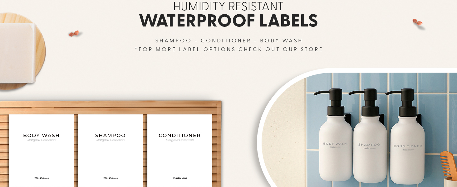 Шампунь MaisoNovo: Набір з 3 флаконів (500 мл) для душу та миття рук, настінний диспенсер, чорний насос, прозорий/чорний X 3