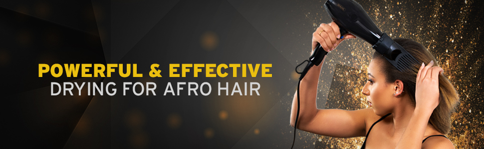 Фен для волосся WAHL PowerPik 5000 з насадкою-піком для афро-кучерявого волосся, 3 режими температури, антифриз-ефект