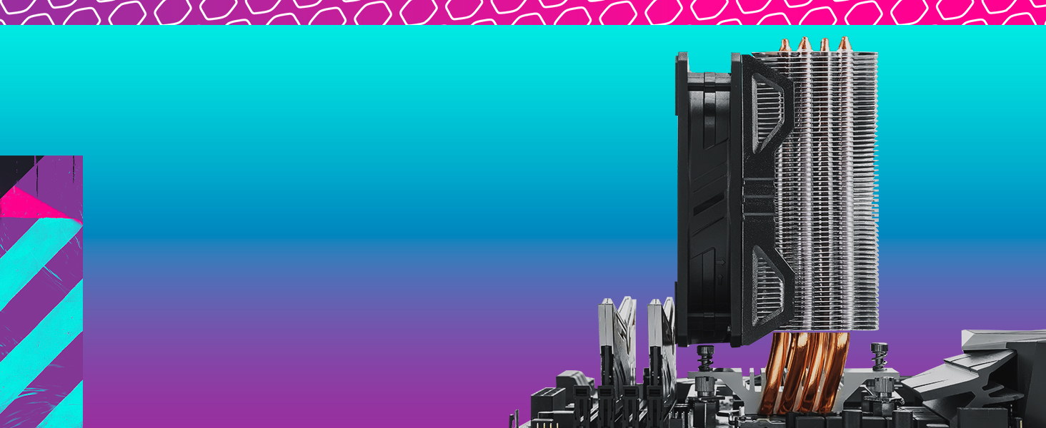 Кулер CPU Cooler Master Hyper 212 EVO V2 з підтримкою LGA1700, 4 теплові трубки, RGB-вентилятор SF120R, підтримка Push-Pull