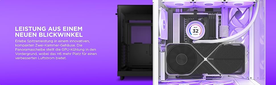 NZXT H6 Flow RGB: Корпус ПК Mid-Tower з двома камерами, чорний