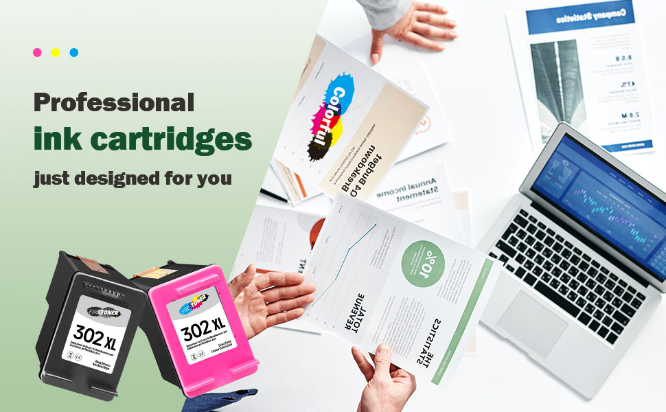 Комплект картриджів 302XL для принтерів HP OfficeJet 3830, 3831, 5220, 5230, DeskJet 3630, Envy 4520 (чорний та кольоровий)
