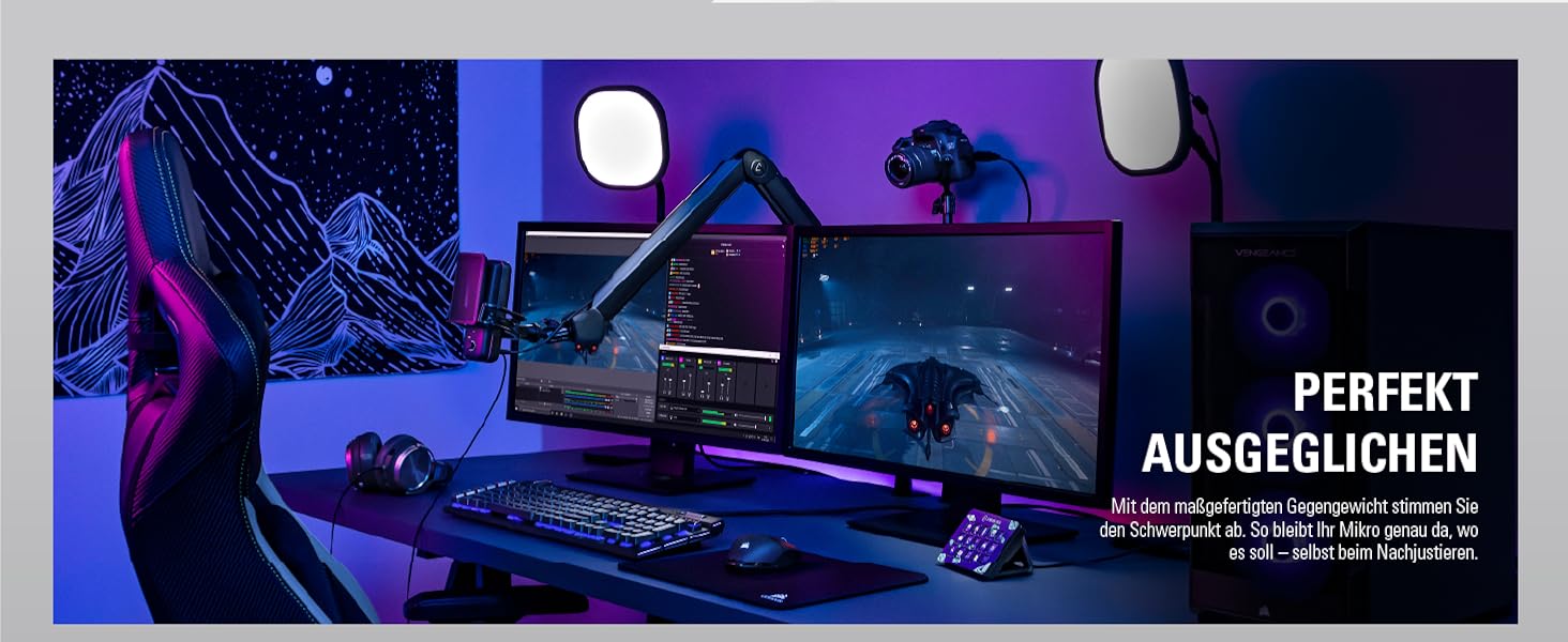 Elgato Wave: Кріплення для мікрофона з кабелями - для стрімінгу, подкастів, геймінгу та офісу