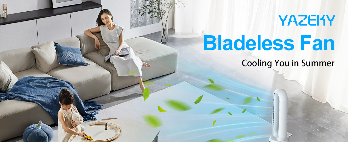 Безлопатий вентилятор з дистанційним керуванням, тихий, з LED-дисплеєм, 90° гойдання, 24 швидкості, 12H таймер, підлоговий вентилятор для дому (білий)