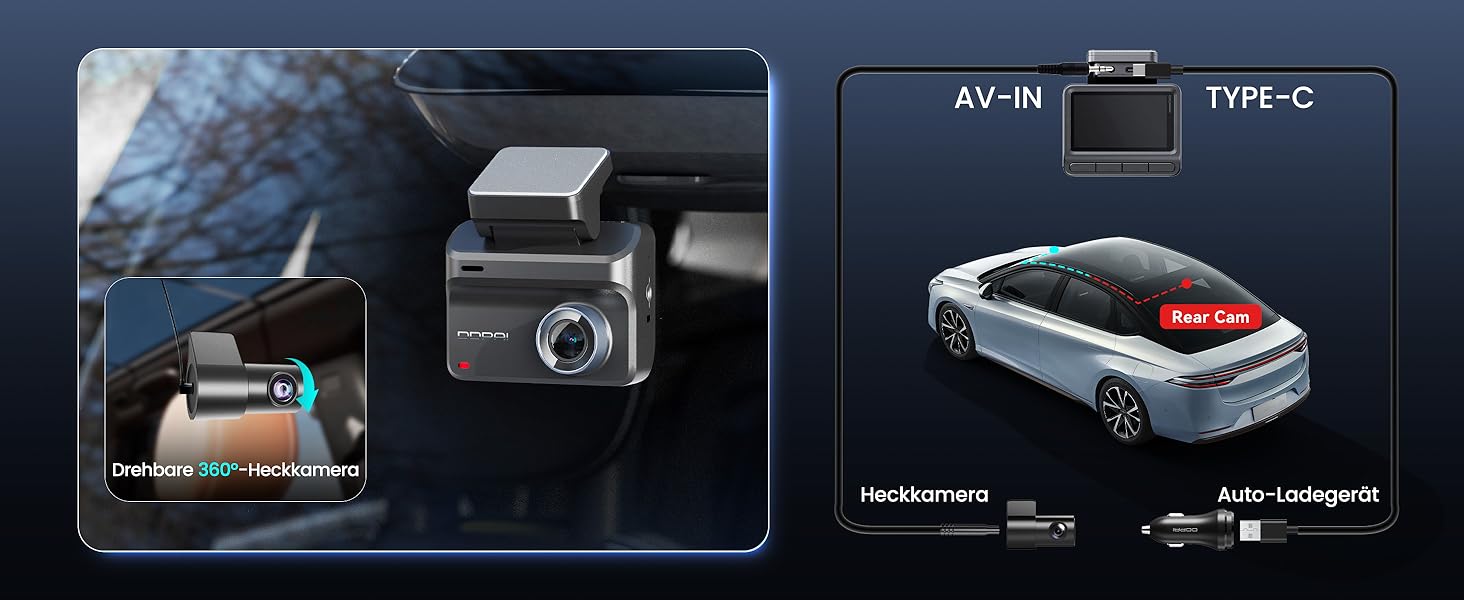 Відеореєстратор DDPAI Z50 Pro 4K: передня та задня камери, GPS, WiFi, ADAS, 64GB