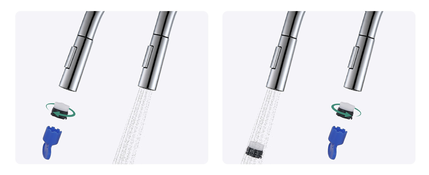 Змішувач кухонний з висувною лійкою та душем, 360° поворот, 2 режими, нержавіюча сталь (хром)