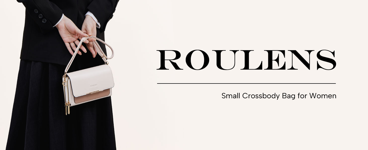 Сумка Roulens Klein через плече для жінок, чорна: невелика крос-боді сумка з екошкіри для паспорта та телефону, регульований ремінець