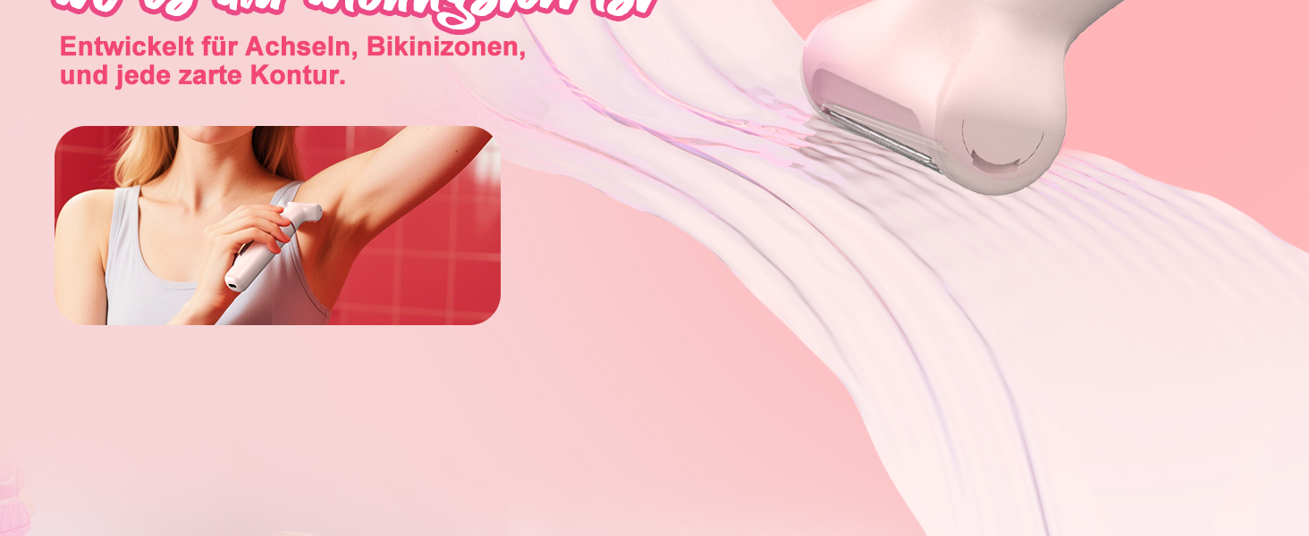 Електричний жіночий триммер 3-в-1 для тіла та інтимної зони з LED-дисплеєм, рожевий. Вологостійкий IPX7, USB-зарядка