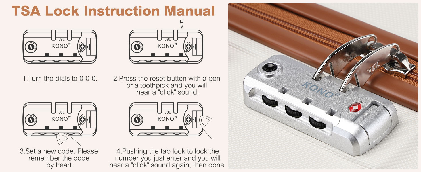 Набір валіз KONO 4 в 1: ручна валіза 55 см, косметичка, сумка для ручної поклажі, кульшова сумка (кремовий білий)
