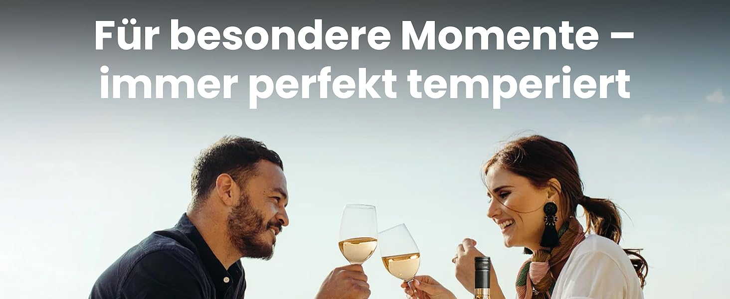 Охолоджувач для пляшок та шампанського Brendo Weinkühler Edelstahl - подвійний, ізольований, срібляний | Охолоджувач для вина, шампанського, белого вина | Подарунковий набір для чоловіків та жінок