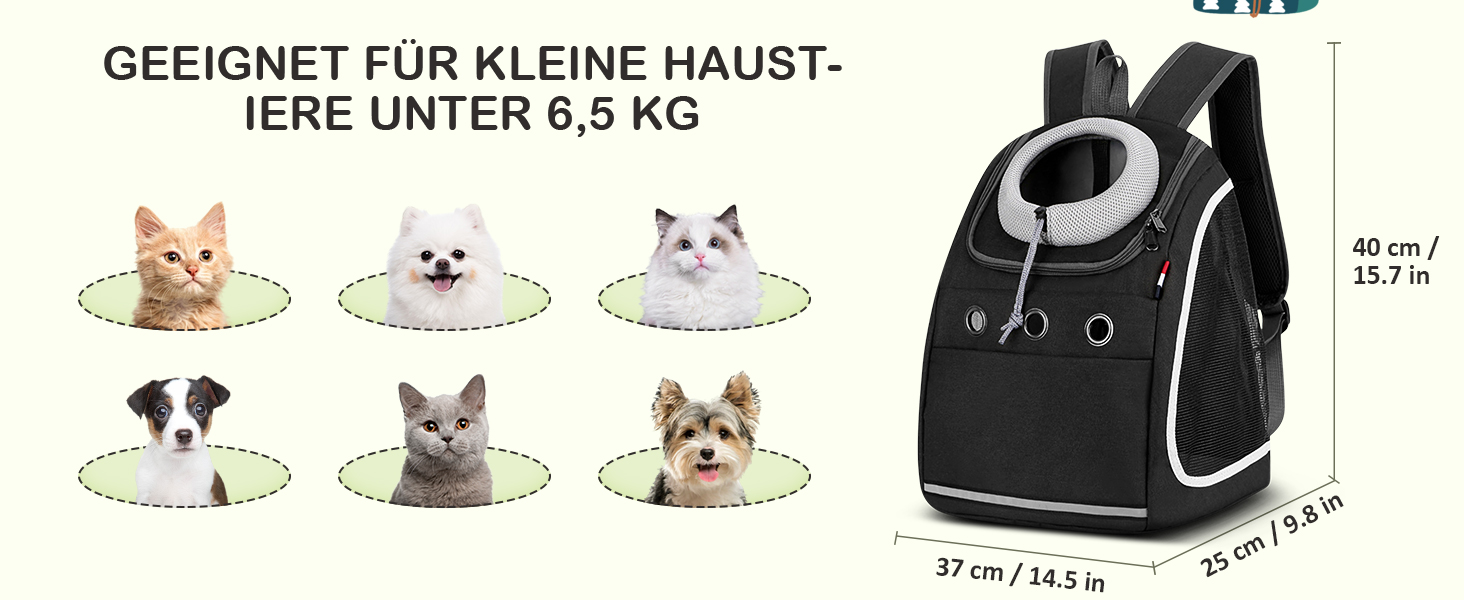 Рюкзак-переноска для собак та котів ALLSOPETS: зручний та дихаючий рюкзак для подорожей з великими котами та маленькими собаками (Світло-сірий)