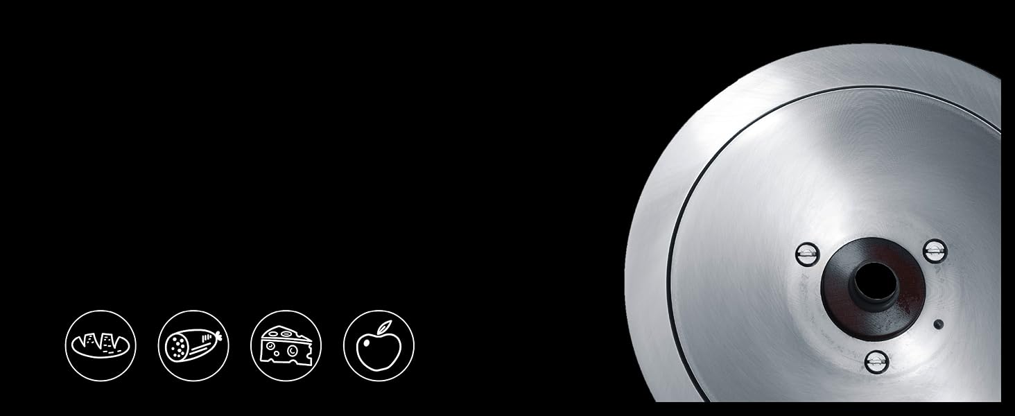 Graef Master M20EU - професійний слайсер для м'яса та овочів з нержавіючої сталі, срібний